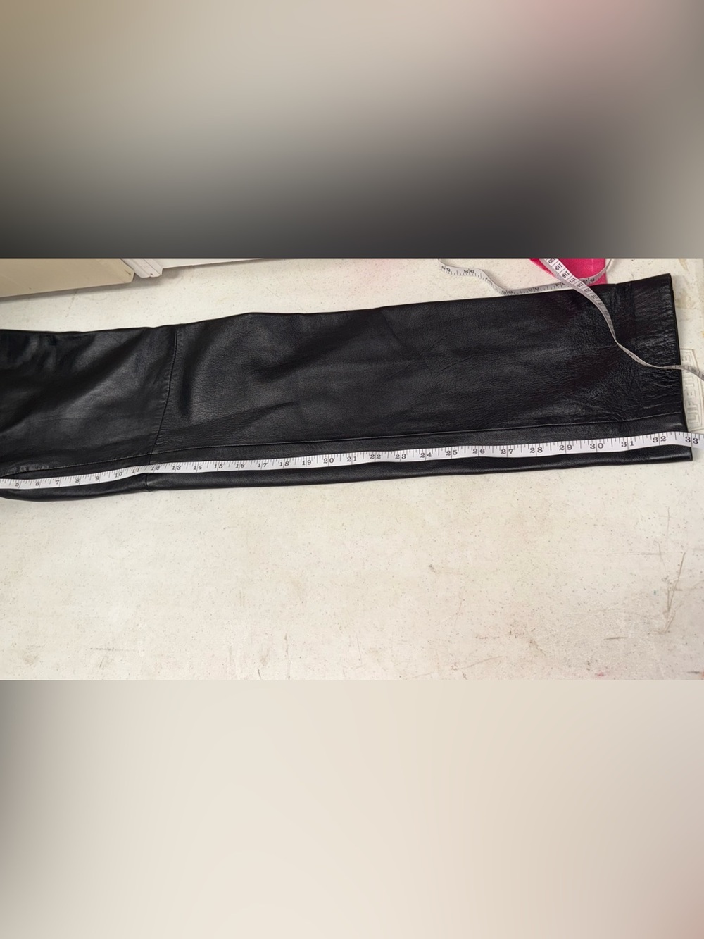 Vintage Wrangler Black Leather Pants High Rise 90s Minimalist Biker - Picture 14 of 16